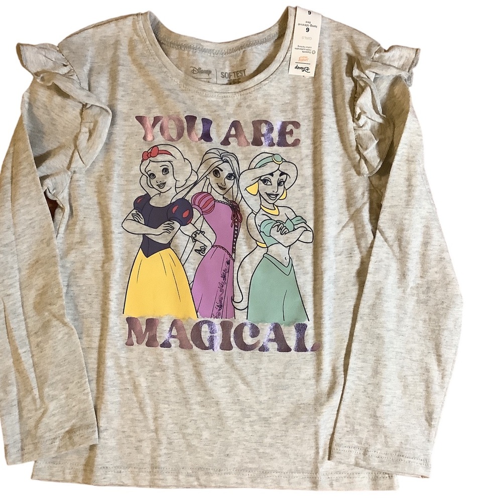 New Disney Princess Long
Sleeve Gray Top Size 6